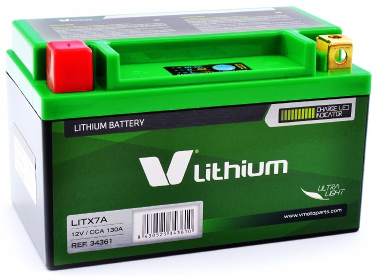 Bateria Litio 12v 12Ah +Izda 600grs 150x87x93mm JIS:YTX7A-BS - Haga click en la imagen para cerrar
